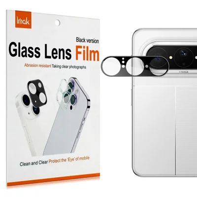 IMAK Pour Huawei Pura X Max Protecteur d'objectif Caméra Verre Trempé HD Transparent Film Intégral - Noir