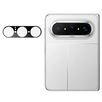 IMAK pour Huawei Pura X Max Verre Trempé Protecteur d'Objectif Caméra Pleine Couverture avec Cadre Auto-Positionnement - Noir