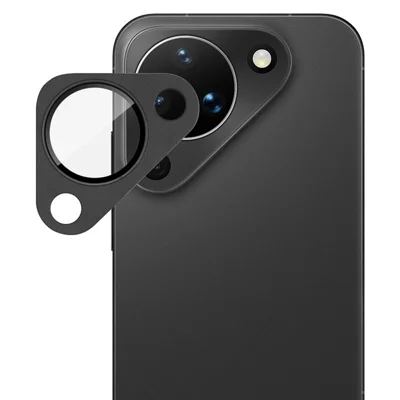 IMAK til Huawei Pura 90 objektivfilm med metal objektivdæksel + afhærdet glas objektivbeskytter - Lyserød - Sort
