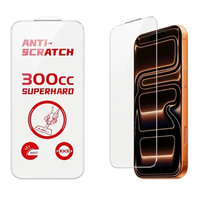 Protettore Schermo Intero per iPhone 17 Pro Max, Film in Vetro Temperato Trasparente 0,4 mm con Rivestimento Elettrolitico Anti-impronte