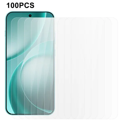 100 st för Oppo Find X9s Pro 5G Skärmskydd Helt Limmade Anti-scratch Härdat Glasfilm (INTE Heltäckande) (Utan förpackning, med Wipset, dammupptagare, guideetikett) - Transparent