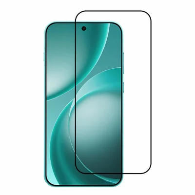 För Oppo Find X9s Pro 5G Helskärmsbeskydd Fullklistrad Bågkant HD Hög Aluminium-silicium Glasfilm med Svart Silktryckkant (Avtryckslås)