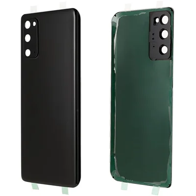 For Samsung Galaxy S20 4G G980 / S20 5G G981 Battery Housing with Adhesive Sticker + Camera Lens Cover - Black
