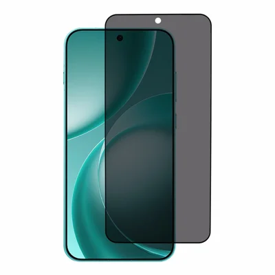 AMORUS för Oppo Find X9s Pro 5G Anti-spion Fullständig Skärmskydd med Silk Printing Full Limning Sekretesshöjande Hög Aluminium-kiselfilm (Fingeravtryckslås) - Svart