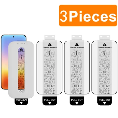 IMAK 3Pcs For Huawei Pura 90s Pro Max / Pura 90 Pro Max Tempered Glass Full Screen Protector Full Glue Film with Dust-free Installation Tool - Black