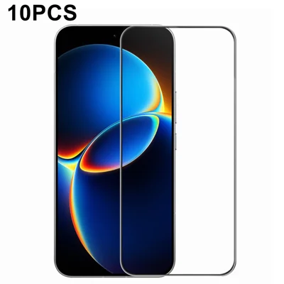 RURIHAI 10Pcs For Xiaomi Redmi K90 Max 5G Full Glue Screen Protector High Aluminium Silicon Glass Film, Ultrasonic Fingerprint Unlock