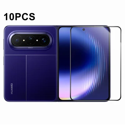 RURIHAI 10 pièces pour Huawei Pura X Max Film en verre aluminosilicate haute résistance avec colle complète 0,26 mm 2,5D Protecteur d'écran intégral