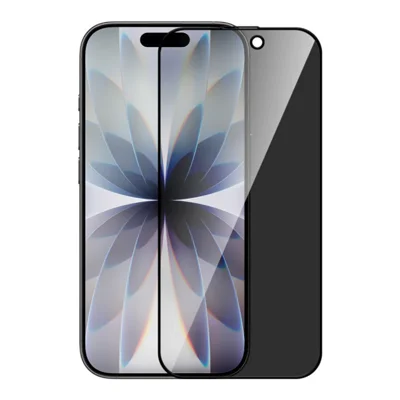 ZGA voor iPhone 17 Pro Max Anti-spionage Screen Protector 3D Volledige Dekking Antistatisch Hoog Aluminium-Silicium Glas Film - Zwart