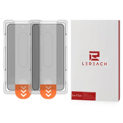 LEREACH 2 pièces pour Xiaomi 17T Pro Verre trempé de protection de confidentialité Film de protection intégral 28° anti-espion - Noir