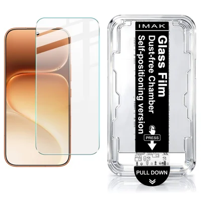 IMAK H Series For Honor 600 Pro 5G Tempered Glass Screen Protector Easy Installation Film with Auto Dust-Remove Tool - Transparent Kit (NOT Complete Covering) (Fingerprint Unlock)