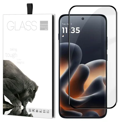 For Motorola Edge 70 Pro 5G fuld skærm beskytter fuld limning buede kanter anti-fingeraftryk tempred glasfilm - transparent