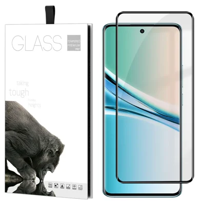  Protector de pantalla completo para Xiaomi Poco M8 5G / Xiaomi Redmi Note 15 5G (Global), película de vidrio templado con bordes curvados y adhesivo completo, transparente, anti-huellas