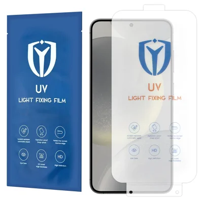  For Samsung Galaxy S24+ PET skærmbeskytter fuld dækning fuld limning UV-film - transparent