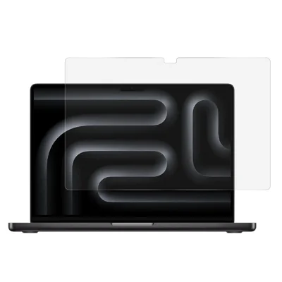 Vollbildschutz für MacBook Pro 16 Zoll (2026)//(2025)/(2024)/(2023)/(2021) 0,3 mm, gehärtetes Glas mit geradem Rand – Transparent