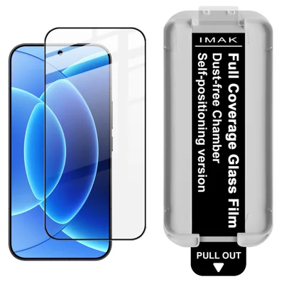IMAK For Xiaomi 17 Max Tempered Glass Full Screen Protector Full Glue Film with Dust-free Installation Tool - Black