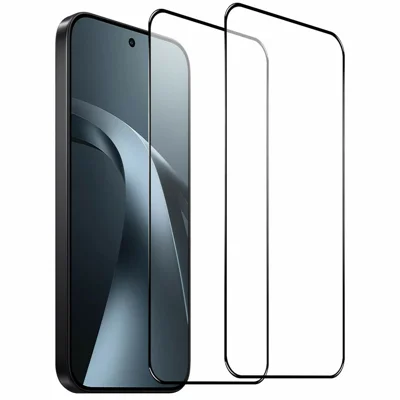 NORTHJO 2 шт. A+ для Xiaomi 17T Защитное стекло Полное покрытие 0,3 мм 2,5D Высокое алюмосиликатное стекло с шелкографией - Черное
