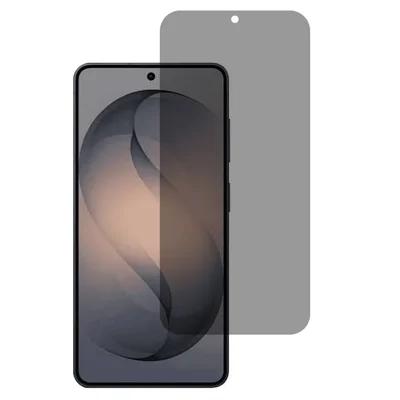AMORUS para Samsung Galaxy S26 FE Protector de Pantalla Completo con Borde Arc 2.5D Anti-Espía de Vidrio de Alta Resistencia con Adhesivo Completo - Negro