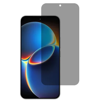 For Xiaomi Redmi K90 Max 5G 2.5D Arc Edge Anti Spy Full Screen Protector High Aluminium-silicon Glass Film (Fingerprint Unlock)