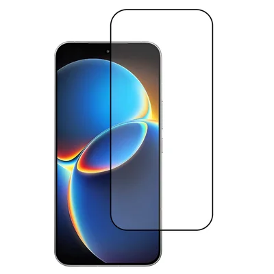 For Xiaomi Redmi K90 Max 5G Full Screen Protector Full Glue Arc Edge HD High Aluminium-silicon Glass Film with Black Silk Print Edge (Fingerprint Unlock)