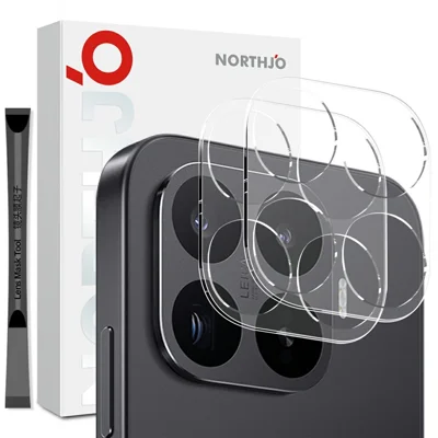 NORTHJO 2 шт. для Xiaomi 17T Pro, защита для объектива из закаленного стекла, прозрачная, 3D, с полным покрытием — прозрачная