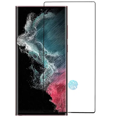 Szklana folia ochronna na pełny ekran dla Samsung Galaxy S23 Ultra, w pełni przyklejana, wysoka przejrzystość, odporna na zarysowania, szkło hartowane, obsługa odblokowywania twarzą