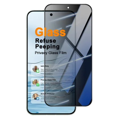 IMAK For Xiaomi Redmi Turbo 4 Pro 5G  /  Poco F7 5G  /  15T  /  15T Pro Privacy Screen Protector Anti Peep Full Cover Tempered Glass Film (Fingerprint Unlock) - Black
