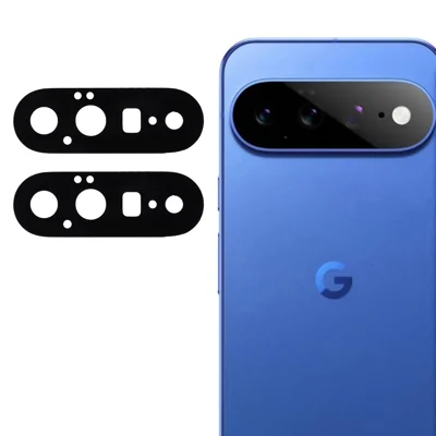 2 Unidades para Google Pixel 11 Protector de Lente de Cámara Protector de Vidrio Templado de Borde Curvo 2.5D con Impresión de Seda Película Negra de Cobertura Completa