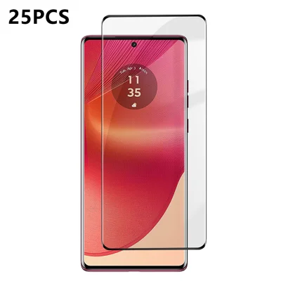 Per Motorola Edge 50 Fusion 5G 25 Pezzi Pellicola Protettiva Intera Stampa Seta Ultra Trasparente in Vetro di Alluminio-Silicio - Trasparente