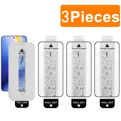 IMAK 3Pcs For Honor Win Turbo 5G Tempered Glass Full Screen Protector Full Glue Film with Dust-free Installation Tool - Black