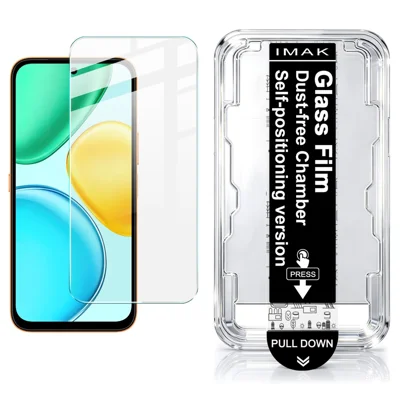 IMAK H Series Für Honor X7e 4G Gehärteter Glasscheiben-Schutzfolie mit staubfreiem Installationswerkzeug - Transparent