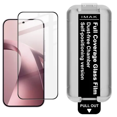 IMAK For Xiaomi 17T Tempered Glass Full Screen Protector Full Glue Film with Dust-free Installation Tool (Fingerprint Unlock) - Black