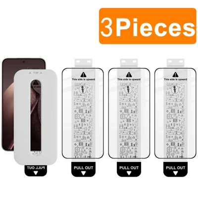 IMAK 3Pcs Tempered Glass For Xiaomi 15T  /  15T Pro Full Screen Protector Full Glue Film with Dust-free Installation Tool (Fingerprint Unlock) - Black