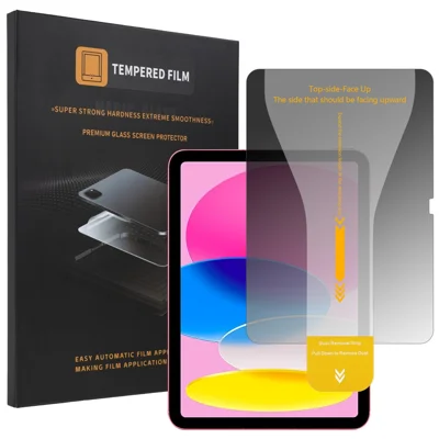 Für iPad 10,9 (2022) / iPad (2025) 26° Anti-Spion Vollbildschutzschutz aus gehärtetem Glas mit staubfreiem Installationswerkzeug - Schwarz