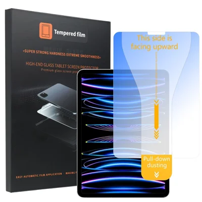 For iPad Pro 11 (2018)  /  (2020)  /  (2021)  /  (2022)  /  iPad Air (2020)  /  (2022) Anti Blue Ray Full Screen Protector Tempered Glass Film with Dust-free Installation Tool - Transparent