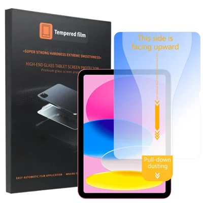 For iPad 10.9 (2022)  /  iPad (2025) Anti Blue Ray Full Screen Protector Tempered Glass Film with Dust-free Installation Tool - Transparent