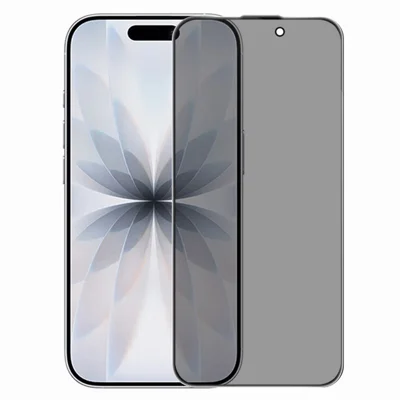 RURIHAI Para iPhone 17 / 16 Pro Protector de Pantalla de Privacidad AR Antirreflejante de Vidrio de Alta Alúmina-Sílice - Negro
