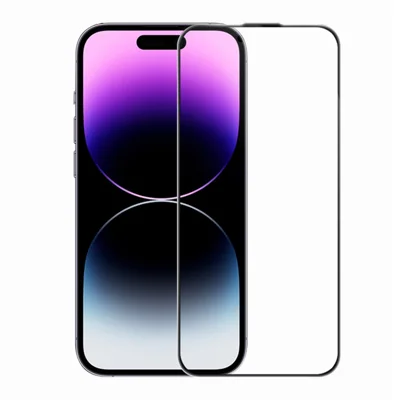 RURIHAI لجهاز iPhone 14 Pro Max واقي شاشة بالكامل تقنية AR مضادة للانعكاس زجاج مقوى شفاف عالي الوضوح - شفاف