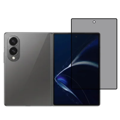 Для Samsung Galaxy Z Fold8 2.5D Антишпион Полный экран Защитная пленка Полный клей Шелковая печать Высококачественная алюмосиликатная стеклянная пленка - Черный