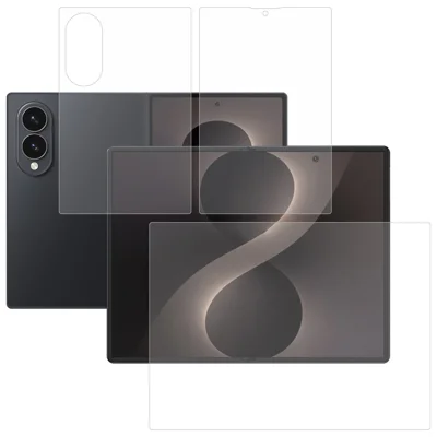 For Samsung Galaxy Z Fold8 Screen Protector Set, Front + Back Full Cover TPU+PET Hydrogel Film - Transparent