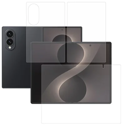 For Samsung Galaxy Z Fold8 Hydrogel Film Set Matte Anti-fingerprint Front + Inside + Back Cover TPU Screen Protector - Matte