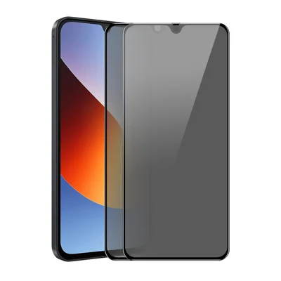  HAT PRINCE for Xiaomi Redmi 15a 5G 2Pcs Privacy Screen Protector ENKAY Hat-Prince Full Glue Full Coverage 28-degree Anti-Spy Tempered Glass - Black