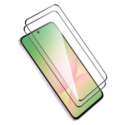 HAT PRINCE For Samsung Galaxy M47 5G ENKAY  2Pcs Screen Protector 9H Silk Printing 0.26mm Full Glue Full Coverage Tempered Glass Film - Transparent