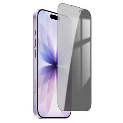  For iPhone 17 Privacy Screen Protector AR Anti-Reflective High Aluminium-silicon Glass Anti-Spy Film - Black