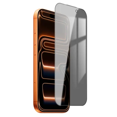  For iPhone 17 Pro Privacy Screen Protector AR Anti-Reflective High Aluminium-silicon Glass Anti-Spy Film - Black