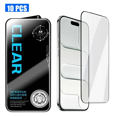 Voor iPhone Air 10 stuks Screenprotector AR Anti-Reflectie Hoog Aluminium-silicium Glas Zijdeprinten Heldere Film - Transparant
