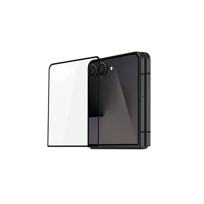 DUX DUCIS for Samsung Galaxy Z Flip8 Full Screen Protector 2.5D Flat Screen Medium Alumina Glass HD Clear Film, Full Glue - Black