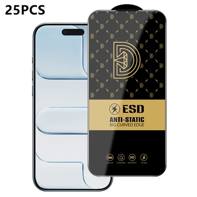  Voor iPhone Air 25 stuks Screenprotector Antistatische Silk Printing Medium Alumina Glass HD Clear Film - Transparant