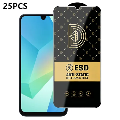  For Samsung Galaxy A16 4G / Galaxy A16 5G 25Pcs Screen Protector Anti-static Silk Printing Medium Alumina Glass HD Clear Film - Transparent