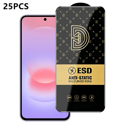  Til Samsung Galaxy A37 5G 25 stk Skærmprotector Antistatisk Silkeprint Medium Aluminiaglas HD Klar Film - Transparent