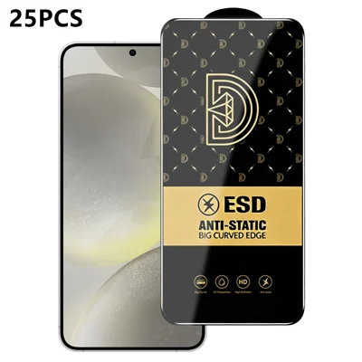  Til Samsung Galaxy S24+ 25 stk Skærmbeskytter Anti-statisk Silkeprint Medium Alumina Glas HD Klar Film - Transparent